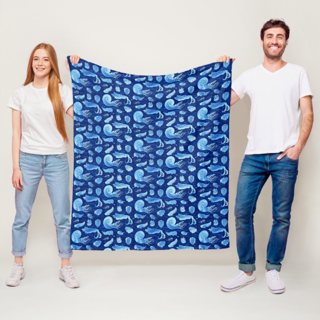 Ancient sea animals: Trilobites, Anomalocaris... Fleece Blanket (In Situ)