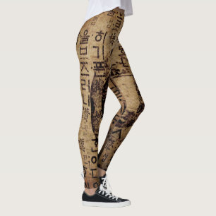 Ancient seal, Well Being, Tea & Tao - China Leggings