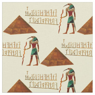 Ancient Secrets THOTH 3D Egyptian Scifi 2 Fabric