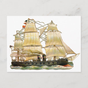 Ancient Ship Postcard