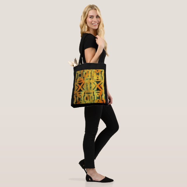 Ancient Signal  abstract Geometric  Tote Bag (On Model)