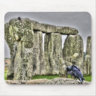 Ancient Site of Stonehenge & Preening Crow Mouse Pad