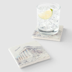 Ancient Sites Parthenon in Athens, Greece Stone Coaster