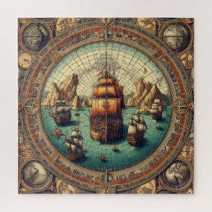 Ancient Spanish Sailing Ship, Map 3 Jigsaw Puzzle