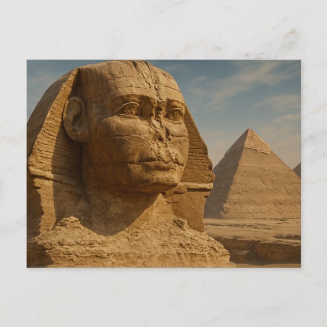 Ancient Sphinx Pyramids Mystique Postcard Art (Front)