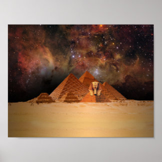 Ancient Sphynx in Space Poster