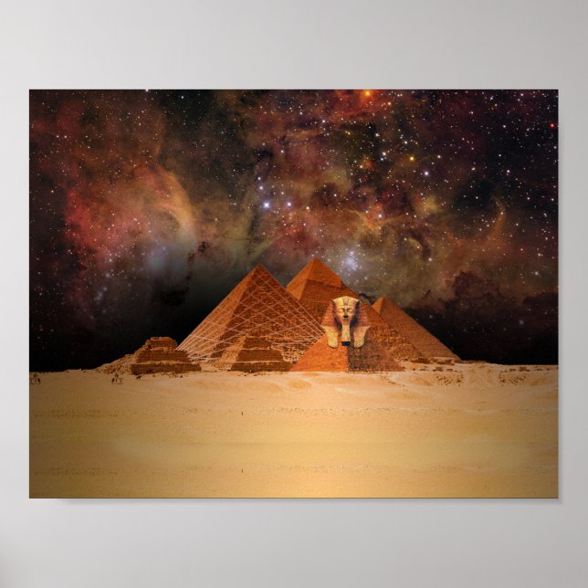Ancient Sphynx in Space Poster (Front)