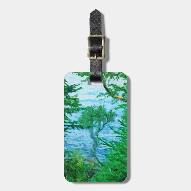 Ancient Spirit Tree in Abstract Luggage Tag (Front Vertical)