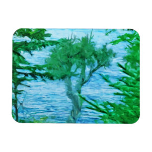 Ancient Spirit Tree in Abstract Magnet