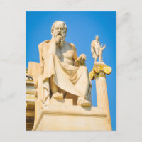 Ancient statue of philosopher in Athens, Greece