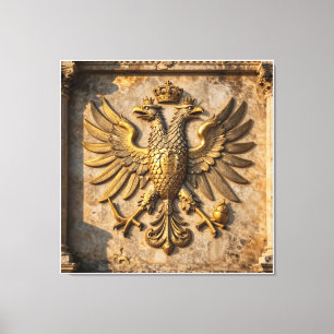 Ancient Stone Bas Relief of the Sovereign Illyrian Canvas Print