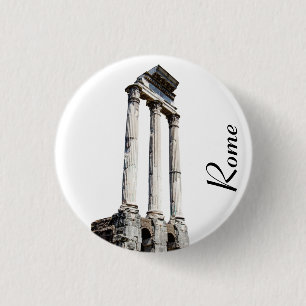 Ancient stone columns 3 cm round badge