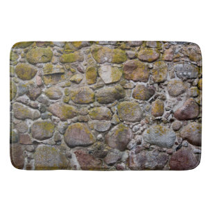Ancient stone wall bath mat