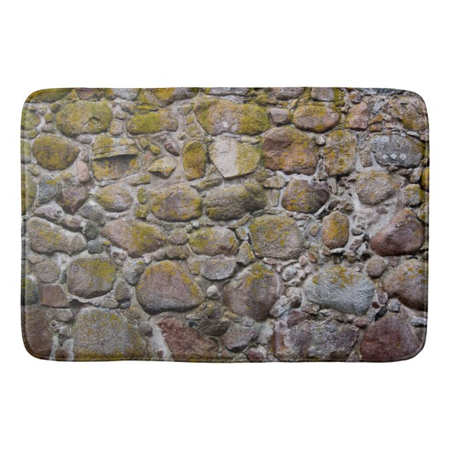 Ancient stone wall bath mat (Front)