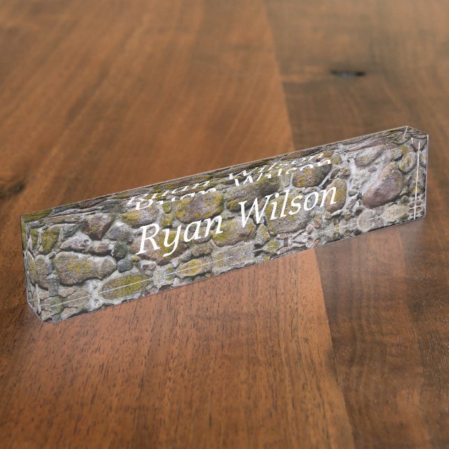 Ancient stone wall nameplate (Side)