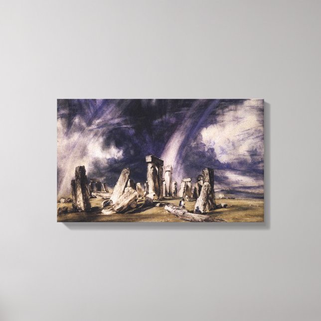 Ancient Stonehenge Monument (by John Constable) Canvas Print (Front)