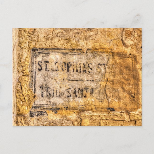 Ancient Street Sign Malta  Postcard (Front)