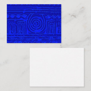 Ancient Sumerian Mesopotamian Pattern Blue Enclosure Card