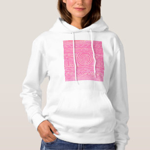 Ancient Sumerian Mesopotamian Pattern Pink Hoodie