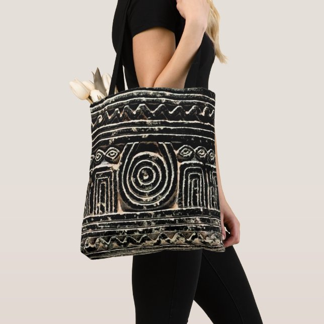 Ancient Sumerian Mesopotamian Pattern Tote Bag (Close Up)