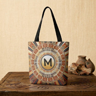 Ancient Sun Mandala Tote Bag