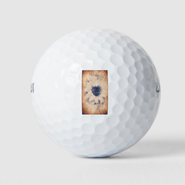 Ancient Sunflower Golf Balls (Front)