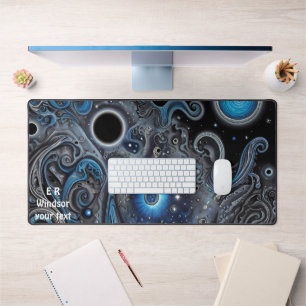 Ancient symbols in vibrant Abstract Design Desk Mat