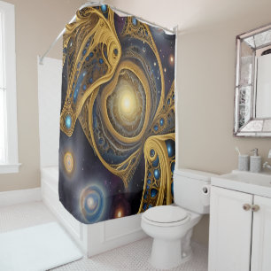 Ancient symbols pattern in vibrant Abstract Design Shower Curtain