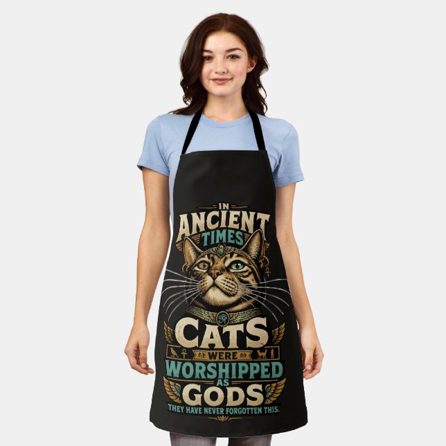 Ancient Tabby Cat Attitude Apron (Worn)