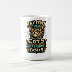 Ancient Tabby Cat Attitude Coffee Mug