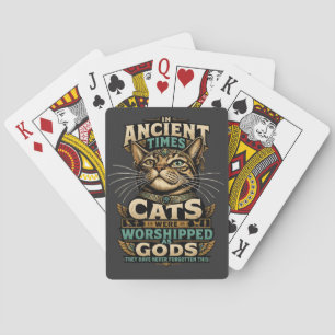 Ancient Tabby Cat Attitude Playing Cards