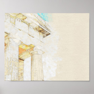 Ancient temple, Athens, Greece Poster