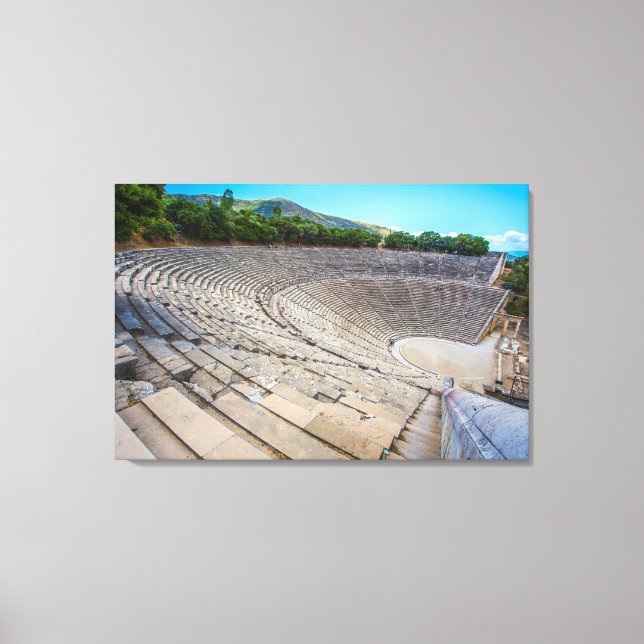 ancient theatre in Epidaurus, Argolis, Greece Canvas Print (Front)