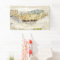 Ancient Theatre of Athens Greece Banner – Travel 