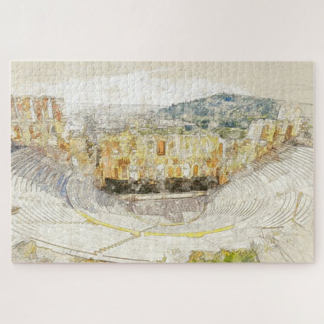 Ancient Theatre of Athens Greece Jigsaw Puzzle (Horizontal)