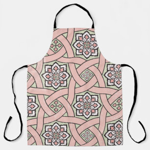 Ancient tile ornamental background, seamless patt apron