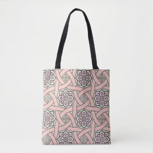 Ancient tile ornamental background,seamless patter tote bag