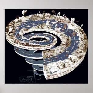 Ancient Time Spiral In Black Poster