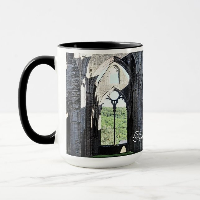 Ancient Tintern Abbey, Cistercian Monastery, Wales Mug (Left)