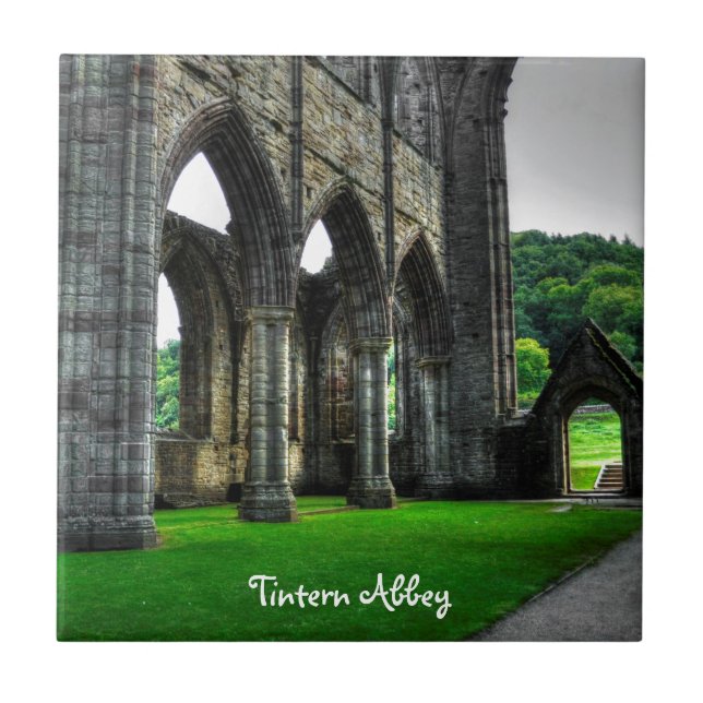 Ancient Tintern Abbey, Cistercian Monastery, Wales Tile (Front)