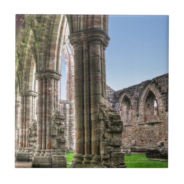 Ancient Tintern Abbey, Cistercian Monastery, Wales Tile (Front)