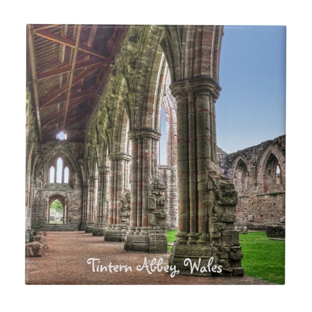Ancient Tintern Abbey, Cistercian Monastery, Wales Tile (Front)