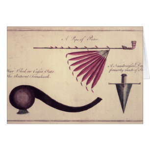 Ancient tomahawk, peace pipe and dagger, c.1590