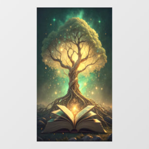 Ancient tree of knowledge with glowing roots
