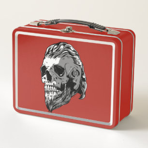 Ancient Viking Skull Design Metal Lunch Box