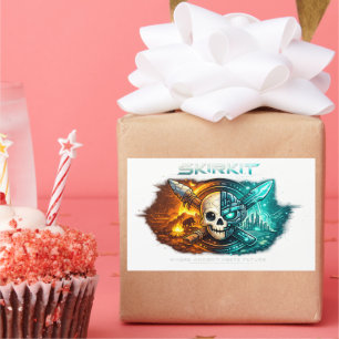 Ancient vs Future Cyber Skull Sticker   Tribal Fir