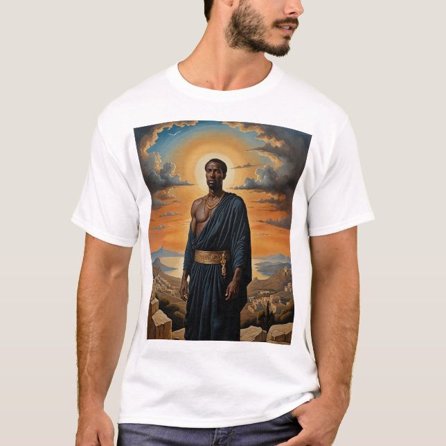 Ancient Warrior Sunlit T-Shirt Mythic Hero Design (Front)
