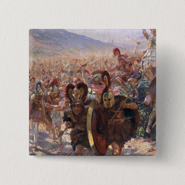Ancient Warriors 15 Cm Square Badge (Front)