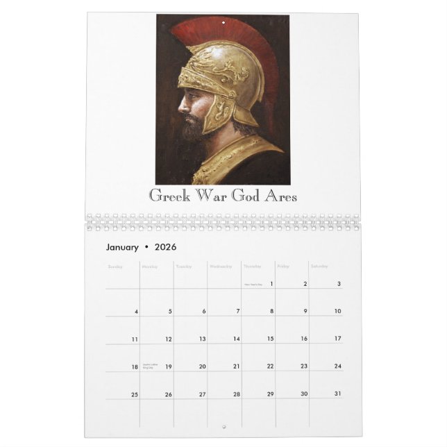 Ancient Warriors Calendar (Jan 2026)