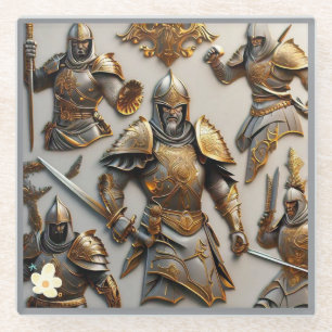 "Ancient Warriors" Glass Coaster